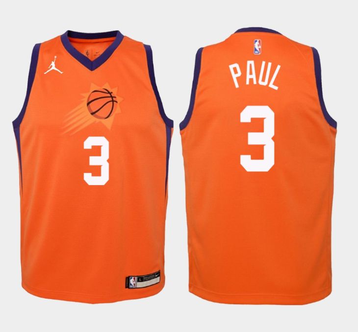 Men Phoenix Suns #3 Paul Orange Game 2021 NBA Jersey